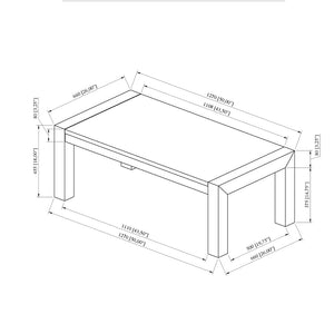 English Elm Ana Genuine Marble Top Coffee Table with Natural Veining for Neutral Living Rooms B201P411491