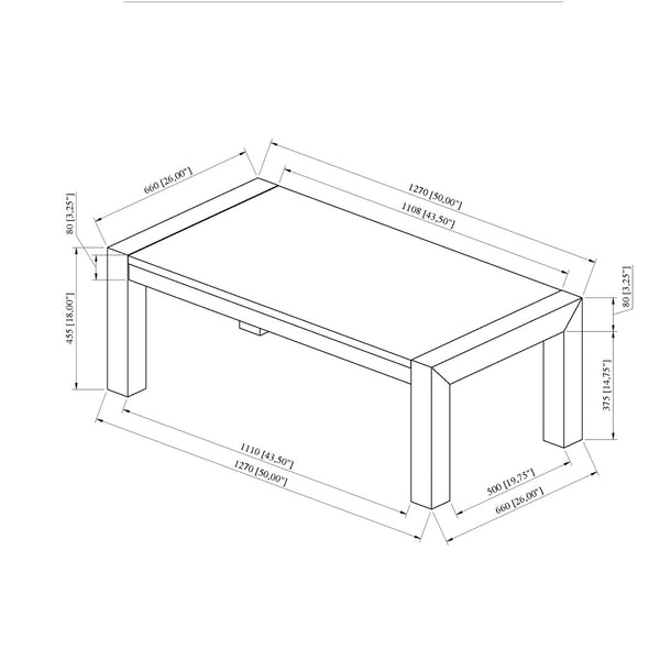 English Elm Ana Genuine Marble Top Coffee Table with Natural Veining for Neutral Living Rooms B201P411491