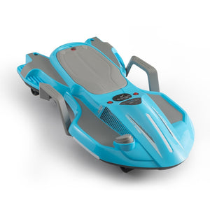 English Elm Electric Manta Ray Kids Ride on Racing Car with Built in Lights Music and Stable Wheels Blue W2181P202380