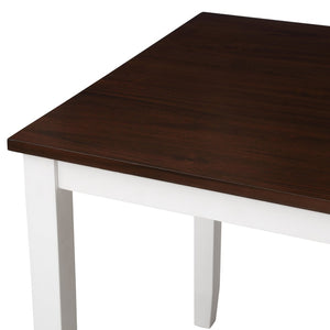 English Elm Topmax Five Piece X-back Dining Set with Solid Wood Legs and Acacia Veneer Top N717S000088K