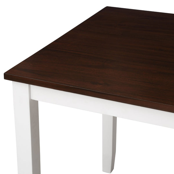 English Elm Topmax Five Piece X-back Dining Set with Solid Wood Legs and Acacia Veneer Top N717S000088K
