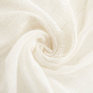 JLA Home Madison Park - Yarn Yarn-Dyed Sheer Curtain Panels with Tonal Color Block, Linen Texture, Handcrafted Boho Look (Pair) MP40-7935