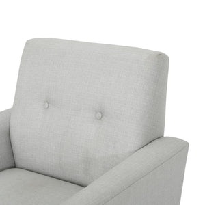 English Elm Christopher Knight Home® - CLUB Vintage-Inspired Fabric Club Chair with Nailhead Trim & Scroll Arms, Birch Legs, Contemporary Comfort LIGHT GREY 31.5 L x 27.75 W x 18.5 H 60848.00LGRY