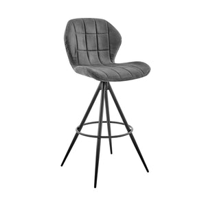 English Elm Hestrel 26" Swivel Bar Stool In Charcoal Fabric | Stylish, Durable & Comfortable For Counter Dining B2736P268539