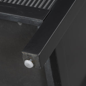 English Elm U_Style Minimalist Wave-Pattern Sideboard: Stylish Storage For Entryway, Hallway & Living Room N711P235893B-GIGA