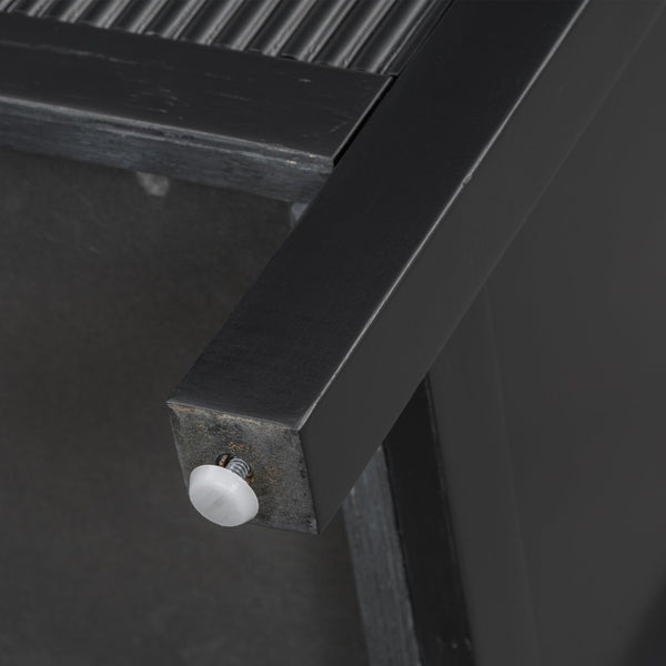 English Elm U_Style Minimalist Wave-Pattern Sideboard: Stylish Storage For Entryway, Hallway & Living Room N711P235893B-GIGA