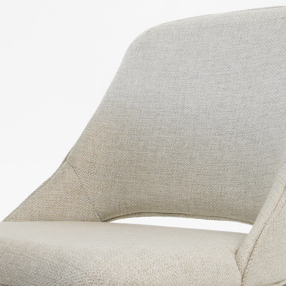 English Elm Ashcroft Furniture - Weston Solid Wood Dining Chairs Set of 2 in Beige Linen — Transitional Full-Back Comfort, Durable Upholstery (2) B183P281179