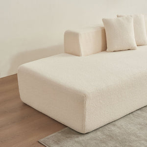 English Elm Modular Sectional Couch - Cozy Lambswool Upholstered L-Shape Sofa With Chaise For Modern Living Spaces W1765S00084