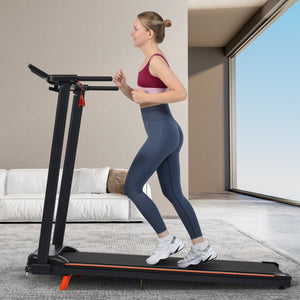 English Elm Treadmill Foldable 3hp Motor with Incline Adjustable Feet and Anti-slip Running Belt N728P191958B