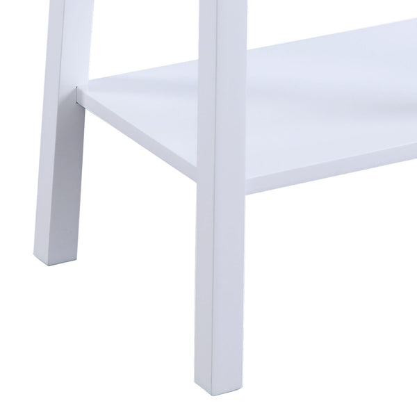 English Elm Kaife White Finish Accent Table with Drawer & Shelf, MDF Rectangular Top, 40lb Capacity, KD B2726P295243