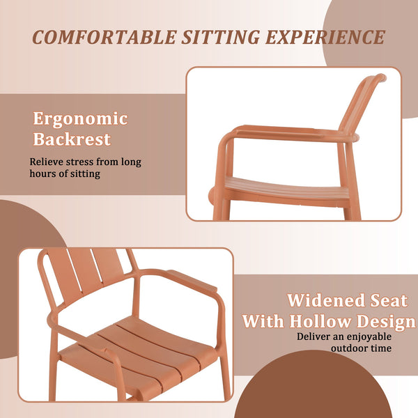 English Elm 2-Piece Pp Single-Seater Chairs & Coffee Table Set – Stylish Indoor/Outdoor Furniture, Easy Setup! W3450P323335