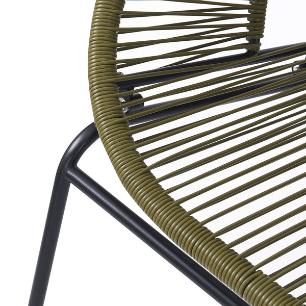 English Elm Christopher Knight Home® - NUSA Faux Wicker 3-Piece Outdoor Patio Chat Set with Rustproof Iron Frame, Curved Club Chairs & Loveseat Green NUSA3PCSETGRN