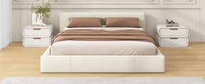 English Elm Christopher Knight Home® - [Stylish Beige Upholstered Bed] - Modern Elegance Meets Durability For Ultimate Bedroom Comfort! N769P241238K