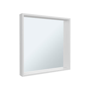 English Elm Quilcene Flush Mount Mirrored Medicine Cabinet White Lacquer Minimalist Bathroom B092P439894