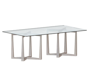 Sunpan Glass Dining Table Top - Rectangular Clear Tempered Design for Denver, Lianne, London Bases 86.5"
