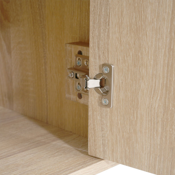 English Elm Christopher Knight Home® - Functional TV Cabinet with 4 Doors and Adjustable Shelves, Cable Management, Sturdy 66" Media Console Natural N779P296236N