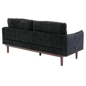 English Elm Modern Chenille Loveseat with Pocket Spring Cushions and Rubberwood Legs for Living Room N763P347228B