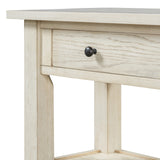 English Elm Trexm Retro Console Table With Drawer and Two Sturdy Shelves For Entryway, Living Room (Gray Wash)