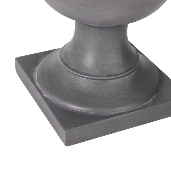 English Elm Classic Handcrafted Outdoor Planter Sculptural Fiberglass Patio Garden Urn for Entryways Light Gray N772P406699G