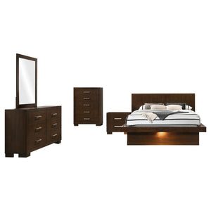 English Elm Tokyo Cappuccino 5-Piece Bedroom Set: Modern Minimalist Design With Ample Storage & Elegant Accents B062S00917-GIGA