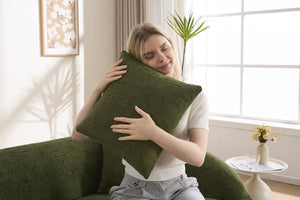 English Elm Ly-049s Curved Chenille Loveseat with Boneless Frame for Modern Living Spaces Green W2231P402441
