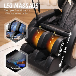 English Elm Massage Chair Recliner With Zero Gravity & Full Body Air Pressure For Ultimate Relaxation Experience W1875P300900