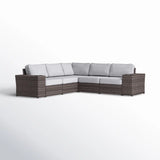 Outdoor Wicker Sectional Sofa - Wide & Reversible, Fully Assembled