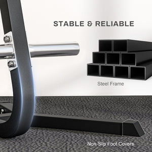 English Elm Soozier Olympic Weight Tree with Six Plate Posts Three Bar Holders Steel Frame Gym Black W2225P217795
