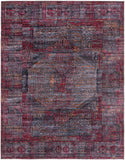 Unique Loom Mangata Melissa Machine Made Border Rug Red and Black, Orange/Ivory/Gray 10' 6" x 13' 1"