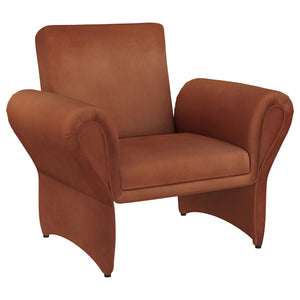 English Elm Whitney Rust Orange Upholstered Armchair with Teardrop Arms & Plush Foam Cushioning for Living Room B062P353268