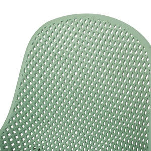 English Elm Christopher Knight Home® - POSEY Chair - Weather-Resistant Polypropylene Outdoor Dining Chair with Perforated Diamond Mesh Design for Durable Style Green 27.5 L x 21.5 W x 20.2 H 69067.00GRN