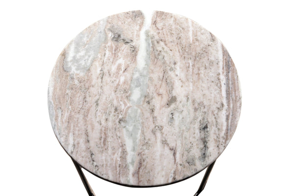 English Elm Marble Nesting Coffee Table Set Of 2 | Elegant Marble Tops & Sleek Metal Frame For Modern Living B346P320741