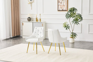 English Elm Crocodile Textured Pu Leather Accent Chair Diamond Tufted with Chrome Metal Legs W3493P456362