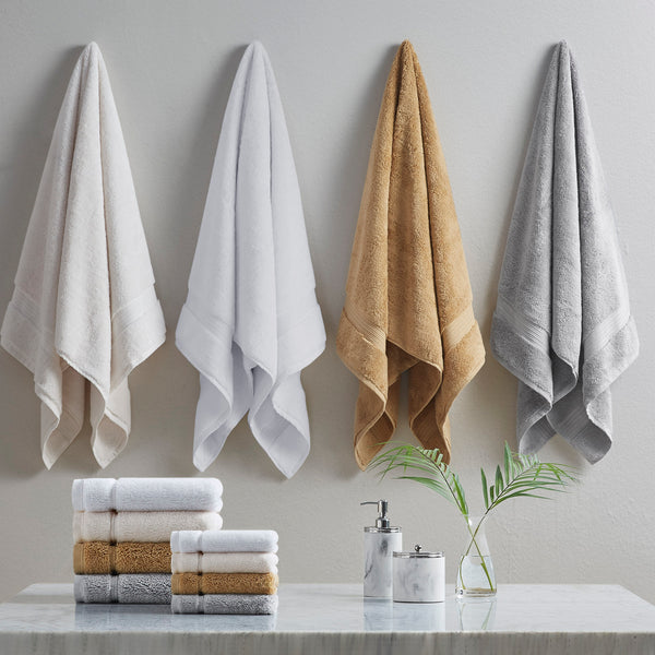 JLA Home Croscill - Ultra Turkish Towel - 800 GSM Plush Long-Staple Cotton, Spa-Quality Absorbent, Quick-Dry Luxury Feel Wheat CC73-0011