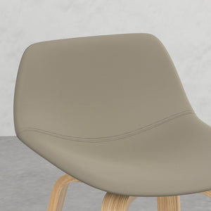 English Elm Harvard Bentwood Counter/Bar Height Stool Set of 2 – Mid-Century Natural Linen-Style Upholstered Seats, Chrome Footrest B2732P253610