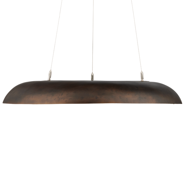 Tairagai Chandelier - Contemporary LED Illumination with Stunning Laminated Shells & Bronze Finish