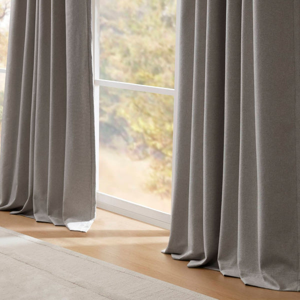 English Elm 2-pk 52x108 Inch Total Blackout Curtain Panels Noise Reducing Bedroom Theater Grey B035P496620