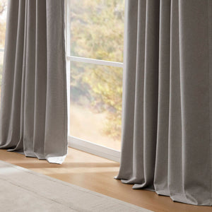 English Elm 2-pk 52x95 Total Blackout Curtain Panels Noise Reducing Embossed Bedroom Set Grey B035P496619