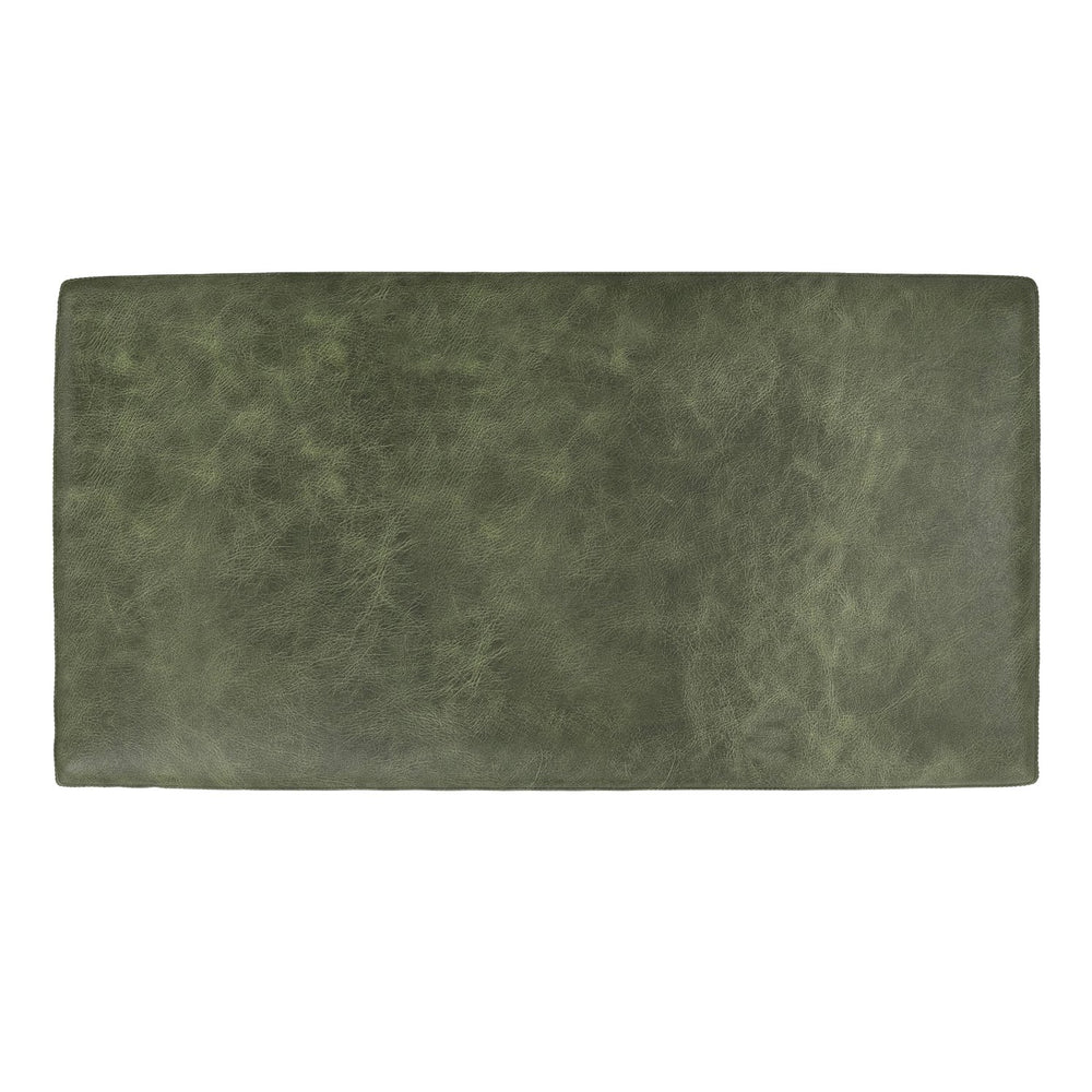 English Elm Morrison Large Rectangular Ottoman - Mid-Century Modern Leather Footrest & Coffee Table, Eco-Friendly B136P364269