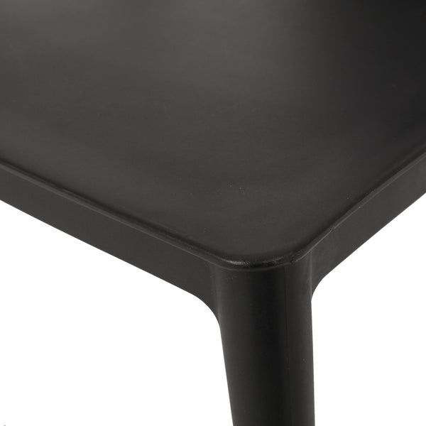 English Elm Christopher Knight Home® - ORCHID Weather-Resistant Outdoor Chair with Curved Backrest, Durable Polypropylene Blend for Patio Comfort Black 32.5 L x 24 W x 20.5 H 68373.00BLK