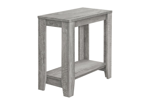 English Elm Accent Rectangular Accent Table Grey Industrial Wood Look Side End Nightstand with Two-Tier Shelf Durable Design 23.75"x11.75"x22" B2710P219270