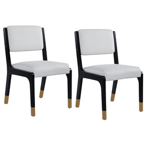 English Elm Wood Dining Chairs Set Of 2 - Modern Farmhouse Accent With Solid Wood Legs & Comfortable Padded Seats N842P300888D-GIGA
