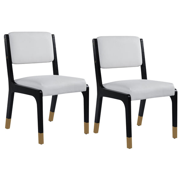 English Elm Wood Dining Chairs Set Of 2 - Modern Farmhouse Accent With Solid Wood Legs & Comfortable Padded Seats N842P300888D-GIGA
