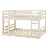 English Elm Walker Edison - Classic Solid Wood Stackable Twin Over Twin Bunk Bed Frame - White