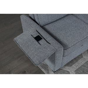 English Elm Rebecca Sleeper Sectional Sofa with Storage Chaise Usb Ports and Drop Down Table B201S00462
