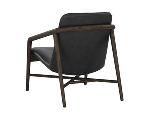 Sunpan Cinelli Lounge Chair - Handcrafted Artisan Design with Unique Character and Timeless Elegance Distressed Brown / Brentwood Charcoal Leather