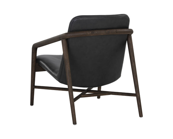 Sunpan Cinelli Lounge Chair - Handcrafted Artisan Design with Unique Character and Timeless Elegance Distressed Brown / Brentwood Charcoal Leather