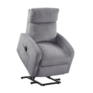 English Elm Contemporary Power Lift Chair Recliner with Plush Corduroy, Foam-Over-Coil Support & Side Pocket Dark Gray 31 L x 29 W x 24 H B011P395830