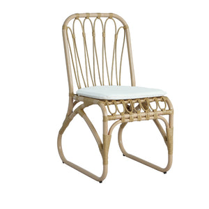English Elm 5 Piece Outdoor Acacia Wood Dining Set with Woven Rattan Chairs for Patio N762S000009AAN