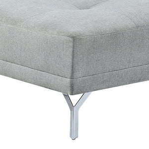 English Elm Quenti Gray Melange Velvet Sofa Bed with Pillow - Tufted Pocket Coil Seat, D23 Foam, Modern Legs B2726P255333